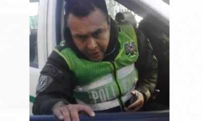 El uniformado denunciado. Foto: Captura de pantalla