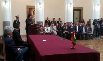 El acto de posesión de los ministros en el Palacio de Gobierno