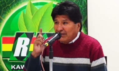 Evo Morales, jefe del MAS. Foto/captura.