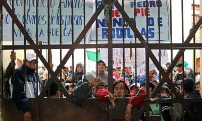 Una manifestación anterior en el penal de San Pedro, en La Paz. / Foto: Archivo