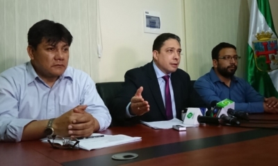 El Ministro de Justicia informó el ilícito en conferencia de prensa/Foto. RRSS