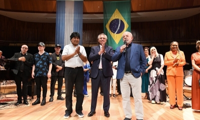 Evo Morales, Alberto Fernández y Luis Inácio Lula da Silva