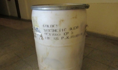 El turril que contenía el cuerpo de la víctima. FELCV