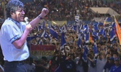 Evo Morales, con los movimientos sociales/Foto. ABI