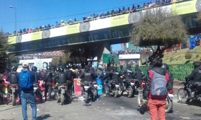 Policía intervino en una movilización de la UPEA. Foto: RRSS.
