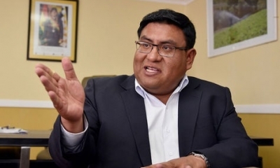 El ministro de Medio Ambiente y Agua, Carlos Ortuño