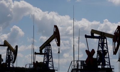 El campo petrolero Ashálchinskoye, propiedad del productor de petróleo ruso Tatneft, cerca de Almétievsk (Tatarstán, Rusia).