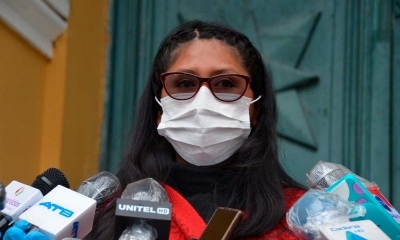 La presidenta del Senado, Eva Copa