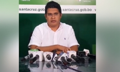 Vladimir Peña, secretario de Gobierno de la Gobernación de Santa Cruz/Foto. RRSS
