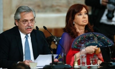 El presidente argentino, Alberto Fernández, y la vicepresidente Cristina Fernández 