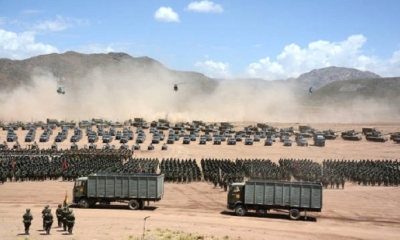 El presidente Evo Morales participó el lunes en la demostración anual de la eficiencia combativa del Ejército Boliviano.