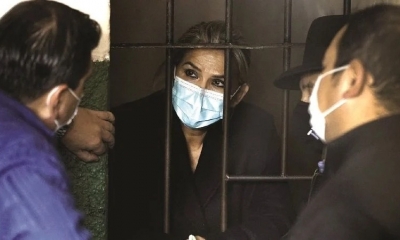 La expresidenta Añez fue trasladada a La Paz el sábado. 