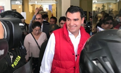El alcalde José María Leyes a la salida de la audiencia de extracción de pruebas. | Jessica Vargas