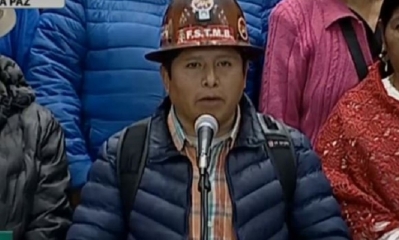 Juan Carlos Huarachi, ejecutivo de la Central Obrera Boliviana/Foto. RRSS
