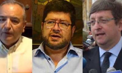 Miguel Ángel Feeney, Samuel Doria Medina y Óscar Ortiz/Foto. Kandire