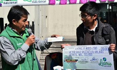 Gustavo Ramírez, es el ganador del premio mayor/Foto. Lonabol
