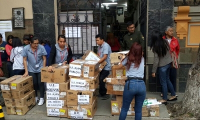 El material electoral despachado a los diferentes recintos