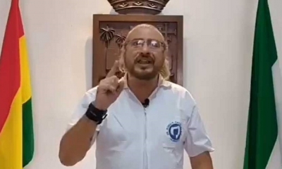 El presidente cívico Rómulo Calvo