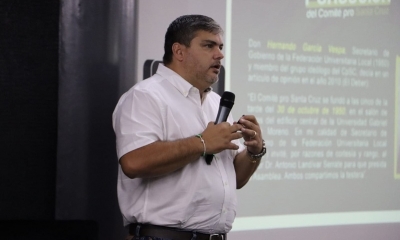 El presidente del Comité pro Santa Cruz, Fernando Larach