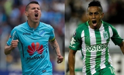Juan Carlos Arce, de Bolívar y Vladimir Hernández, de Nacional, dos esperanzas de gol en sus respectivos equipos. Foto: Internet