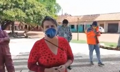 Autoridades y líderes de organizaciones sociales de San Ramón piden ayuda al Gobierno. Foto: Captura de video