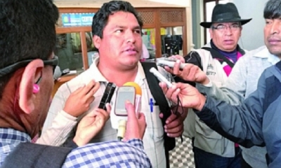 Román Barrón, secretario ejecutivo de la Federación Única de Trabajadores de Pueblos Originarios de Chuquisaca/Foto. RRSS