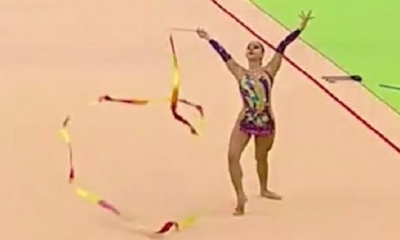 La gimnasta Fabiana Abastoflor. Foto: Captura