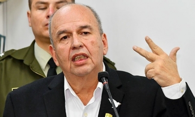 Foto / Archivo : El ministro de Gobierno, Arturo Murillo