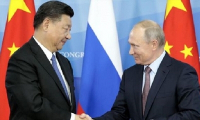 Xi Jinping, presidente de China, y Vladímir Putin, presidente de Rusia, considerados como aliados estratégicos. | Fuente: AFP