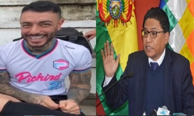 Sebastián Marset Cabrera y el ministro de Justicia, Iván Lima