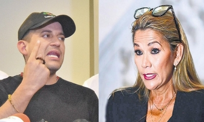 Luis Fernando Camacho y  Jeanine Áñez