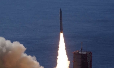 El cohete Epsilon-4 despega de la base espacial de Uchinoura, en Japón. | Fuente: Jiji Press (vía AFP)