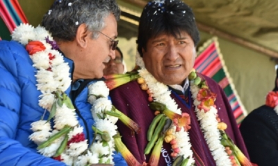 Iván Canesl y Evo Morales/Foto. ABI