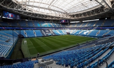 El estadio Gazprom Arena, la sede de la final 2022 de la Champions League