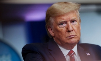Donald Trump durante una rueda de prensa en la Casa Blanca, Washington (EE.UU.), el 20 de marzo de 2020.