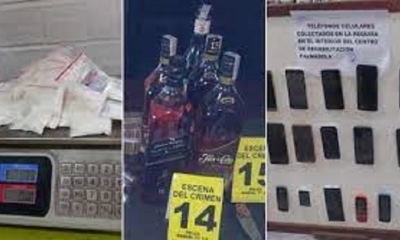 Decomisan armas blancas y sustancias controladas en palmasola