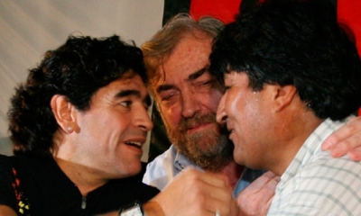 Diego Maradona y Evo Morales/Foto. RRSS