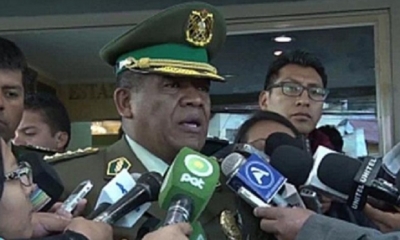 bel de la Barra, ex comandante nacional de la Policía Boliviana/Foto. RRSS