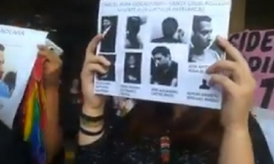 Activistas esperaban afueras de la audiencia/Foto. RRSS