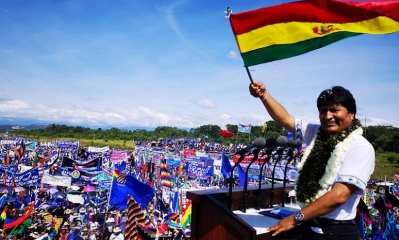 Lanzamiento de la campaña del binomio Evo-Alvaro 20-25, en Chimoré