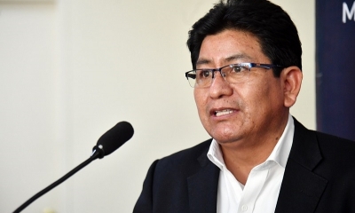 El ministro de Obras Públicas, Servicios y Vivienda, Edgar Montaño.