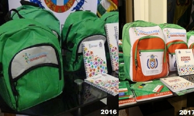 Mochilas gestión 2016 y 2017: Foto: Kandire