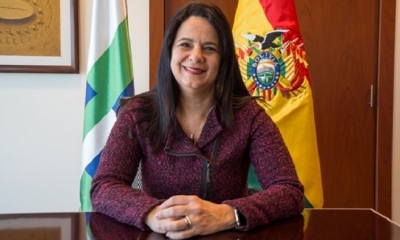 La representante de la CAF-Banco de Desarrollo de América Latina en Bolivia, Gladis Genua