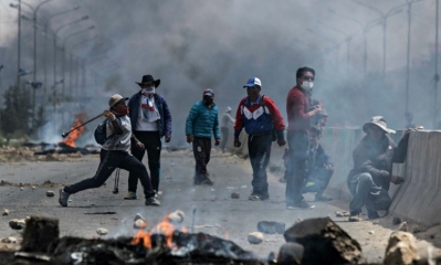 Disturbios en Senkata antes de la represión militar, el 19 de noviembre de 2019. Foto: APG