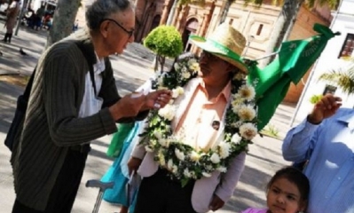 Patzi, estará hasta mañana en la plaza 24 de septiembre/Foto. RRSS