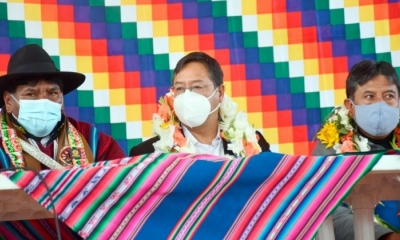 El presidente y vicepresidente del Estado. Foto: Twitter Arce