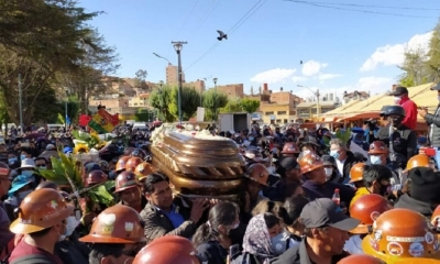 Sepelio de Orlando Gutiérrez en la ciudad de Oruro. Foto/tomado de La Patria