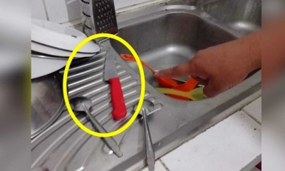 El cuchillo que habrían usado para matar a Víctor Hugo M.U. en Santa Cruz