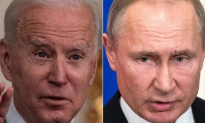 Joe Biden y Vladimir Putin. | Fuente: AFP