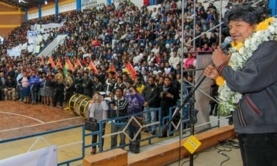 Evo Morales en Sucre/Foto. RRSS